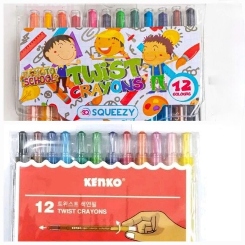 

Krayon putar 12 warna twist crayon