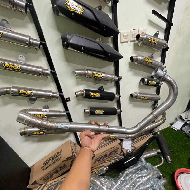 Leher  b gl mp tiger rms muffler original dm 35 50 paten tidak sambung