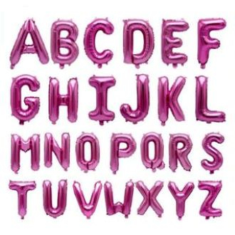 BALON FOIL HURUF 40CM WARNA PINK