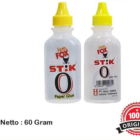 

LEM FOX STIK 0 60gr LEM KERTAS // PAPER GLUE BENING