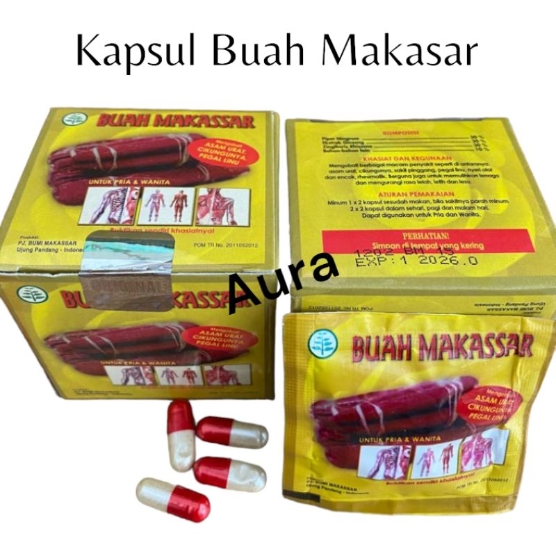 100% ASLI KAPSUL BUAH MAKASSAR ORIGINAL _ HERBAL BUAH MAKASAR obat NYERI SENDI