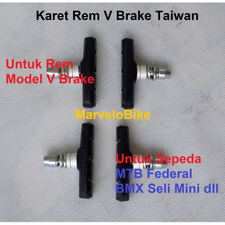 Karet Rem V Brake Sepeda Lipat MTB BMX