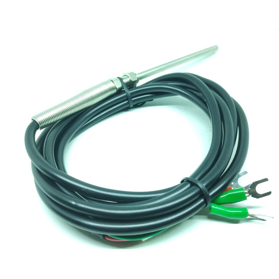 Kabel Thermocouple Model Panjang PT100 RTD 100mm M8 Cable 2M