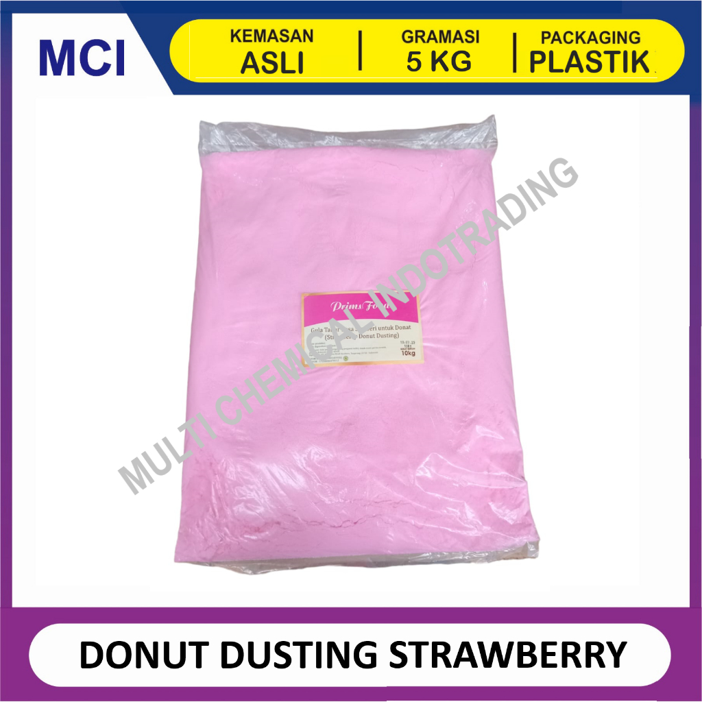 

PRIMSFOOD DONUT DUSTING GULA DONAT DINGIN STRAWBERRY MINT STROBERI 5 KG