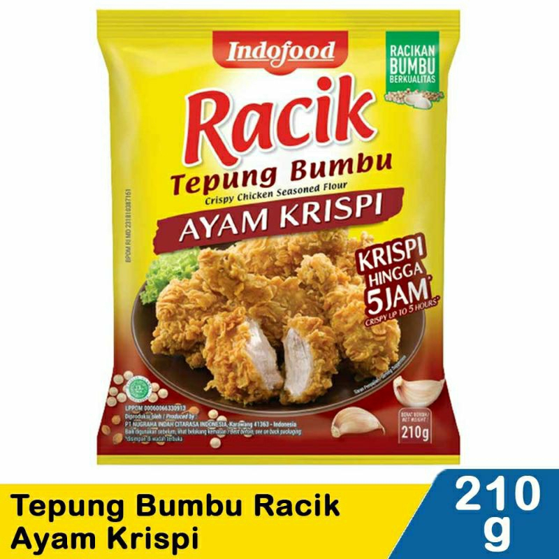 

Indofood Tepung Bumbu Racik Ayam Krispi 210g