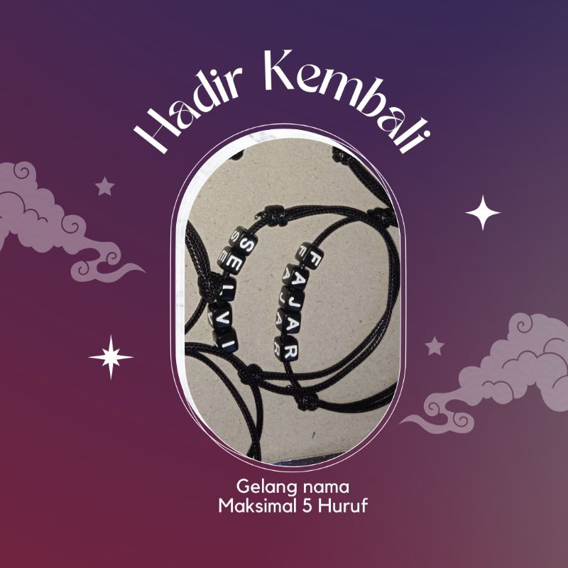 gelang nama dadu