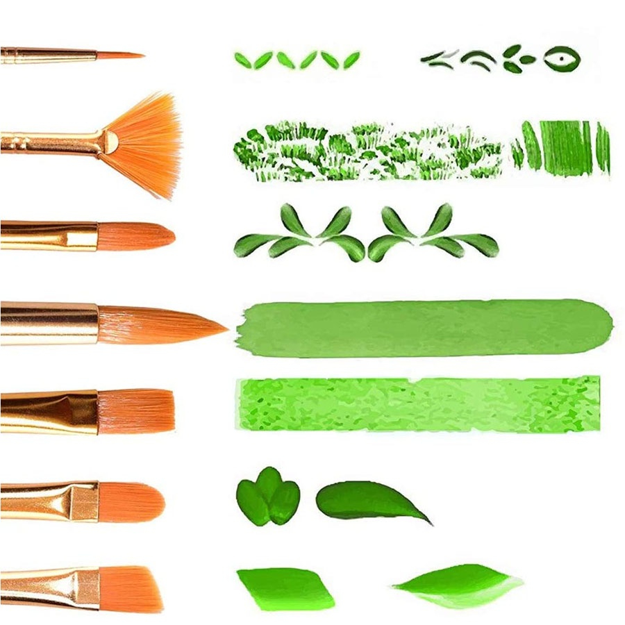 

tyvf GAGALU Art Brush Set Kuas Lukis BRS-12 SET Kuas Alat Lukis Set Lengkap Mixing