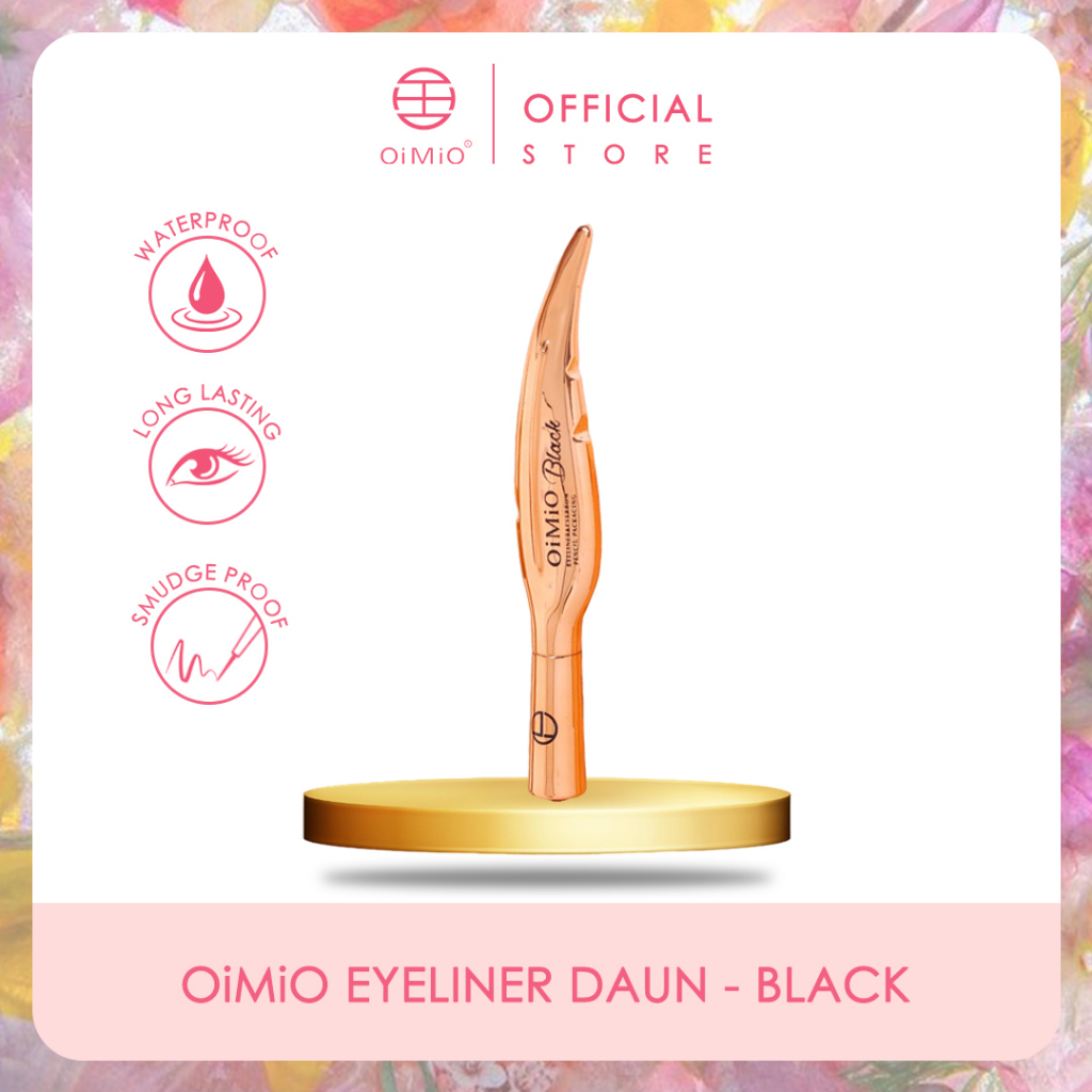 KUMARA STORE - OiMiO Eyeliner Daun [Black] Waterproof Longlasting EyeLiner (Free Pensil Alis)