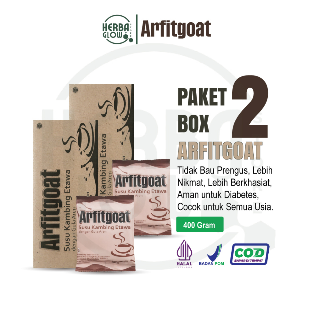 

Paket Hemat 2 BOX ARFITGOAT Susu Kambing Etawa Tinggi Kalori Protein dan Kalsium BPOM