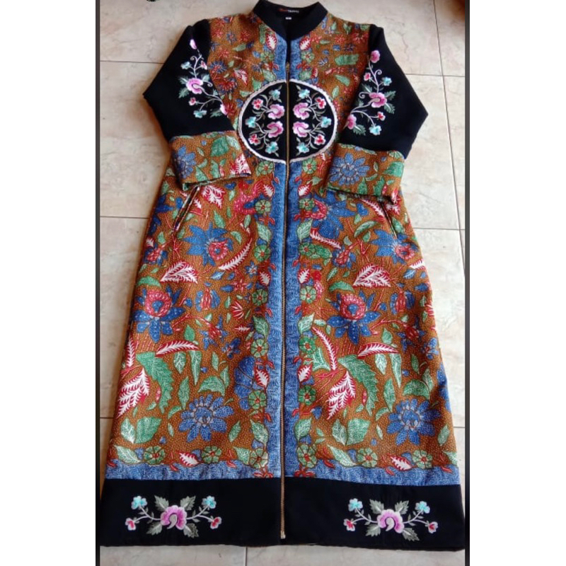 GAMIS BATIK BAHAN DOLBI COMBINASI BORDIR PREMIUM THAMRIN CITY