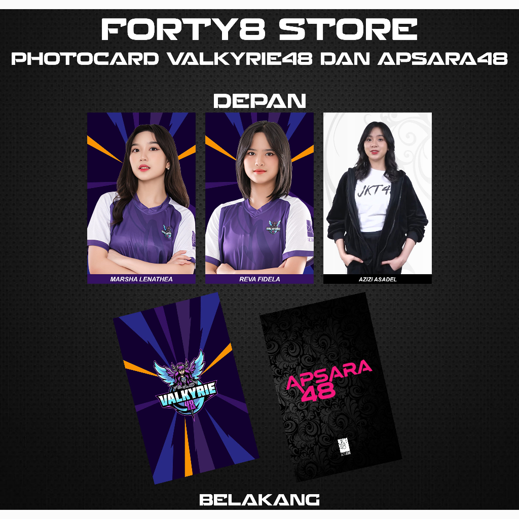 Photocard JKT48 Unofficial / Fanmade Edisi Valkyrie48 Dan Apsara48