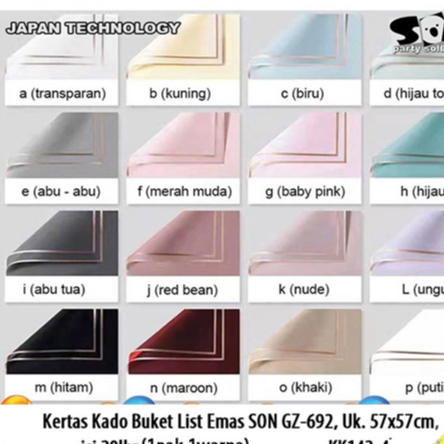 

(1Lembar) Kertas Kado Buket bunga List emas SON, Cellophane list emas, Cellophane Flower Wrapping, Kertas buket bunga, Cellophane transparan flower, Buket Bunga, Hand buket, Hadiah souvenir wisuda valentine