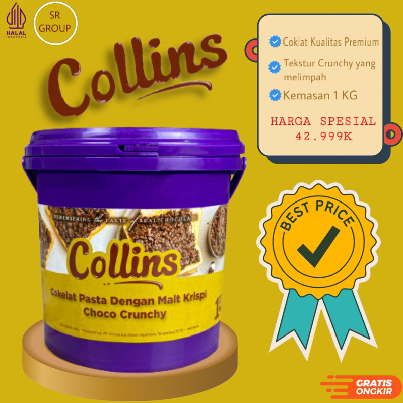 

Collins Pasta Dengan Malt Krispi Choco Crunchy 1 Kg PROMO HALAL