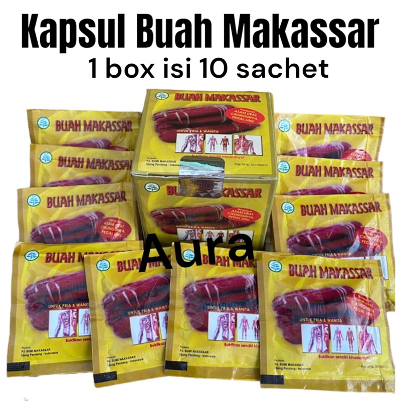 Kapsul buah Makassar BPOM Dijamin 100% Original Asli mengobati pegal linu asam urat rheumatik menuru