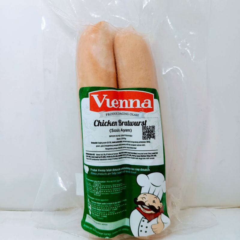 

Vienna Sosis Ayam Bratwurst (Asap) 200 Gr