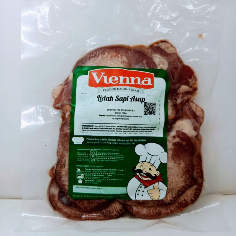 

Vienna Lidah Sapi Asap Smoked Beef Tongue 150 Gr