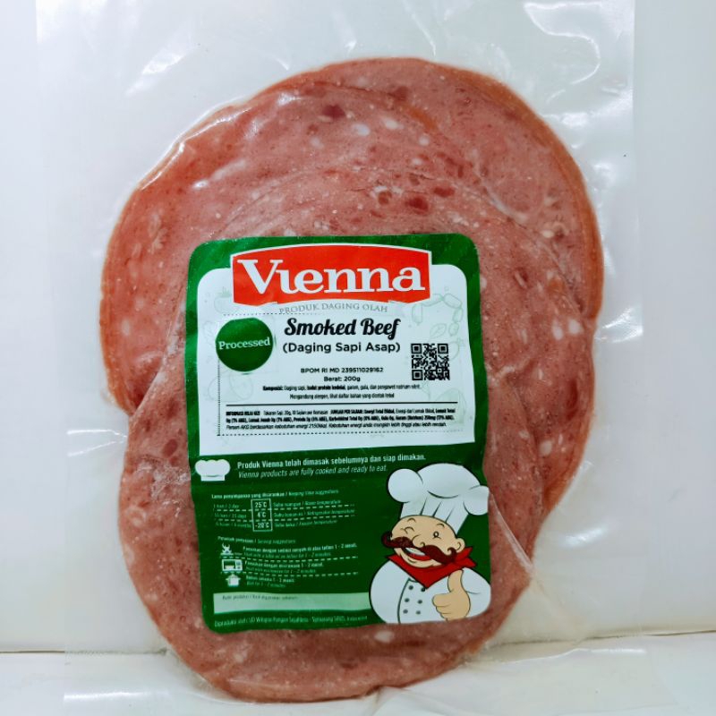 

Vienna Smoked Beef Processed 200 Gr