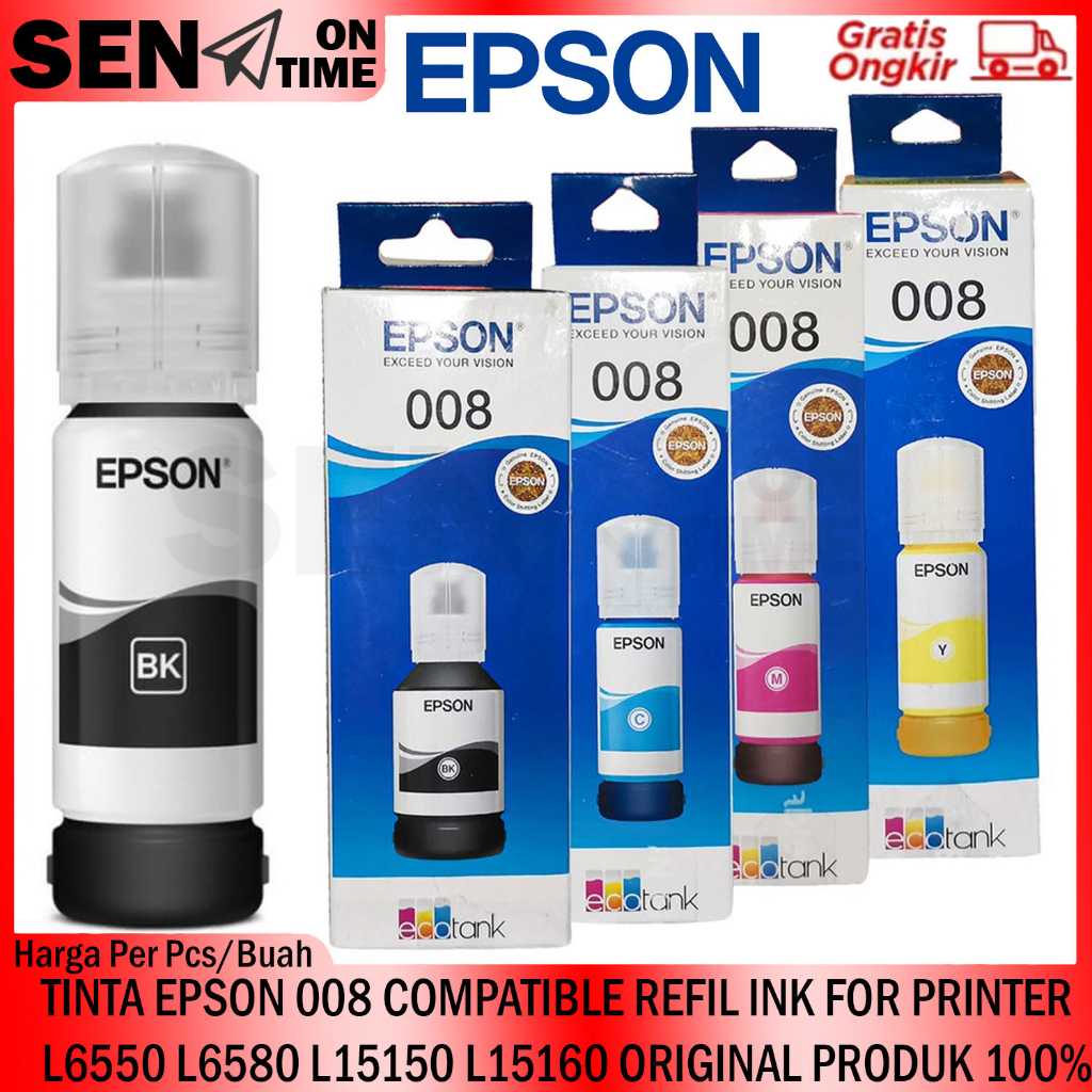 TINTA EPSON 008 COMPATIBLE REFIL INK  FOR L15150 L15160 L6550 L6580 ORIGINAL PERINTER REFIL INK FRIN