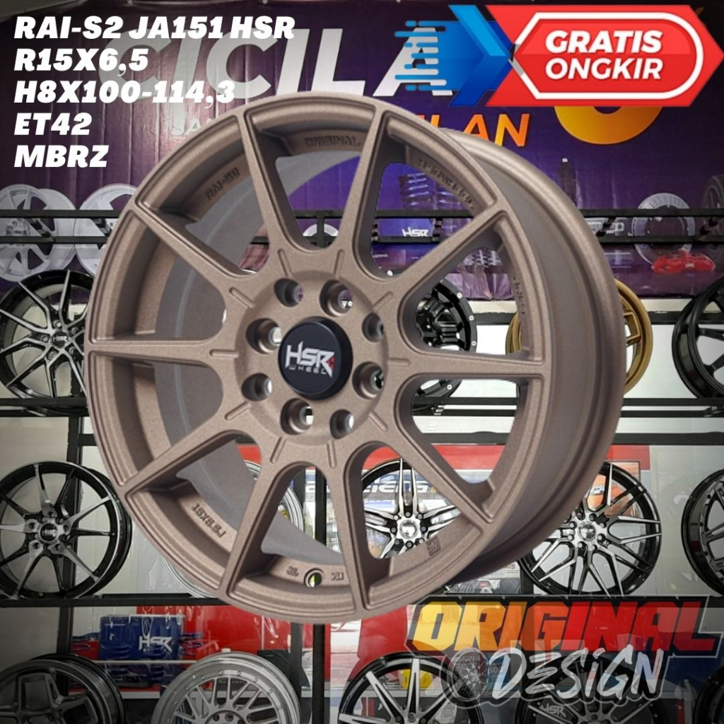Velg Mobil Ring 15 HSR RAI S2 R15 BRONZE BRIO , AGYA , AVANZA , LIVINA