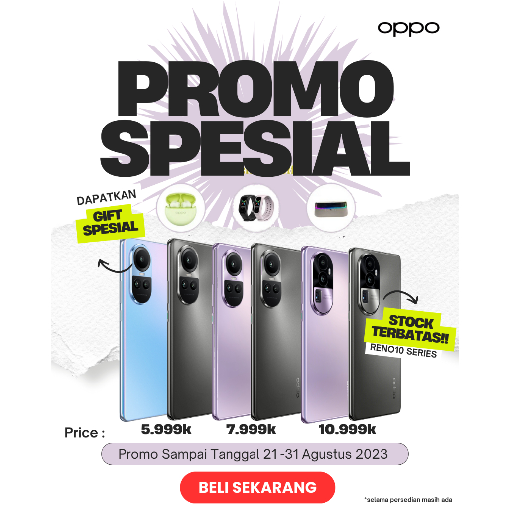 OPPO RENO10PRO+ BERKAH PROMO