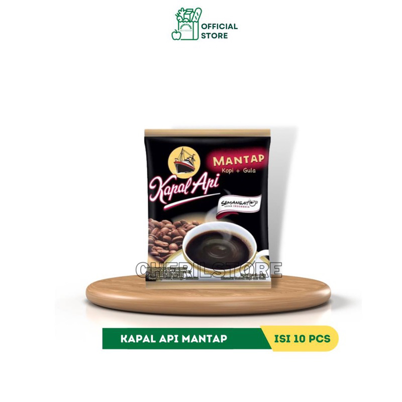 

Kopi kapal api mantap kopi dan gula 10 pcs