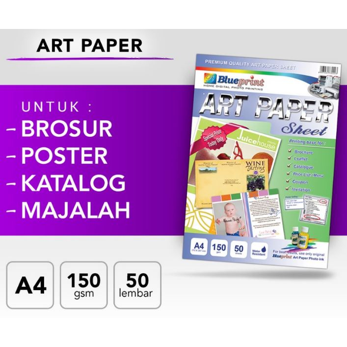 

PAPER BLUEPRINT ART PAPAER A4 150GSM 50LEMBAR