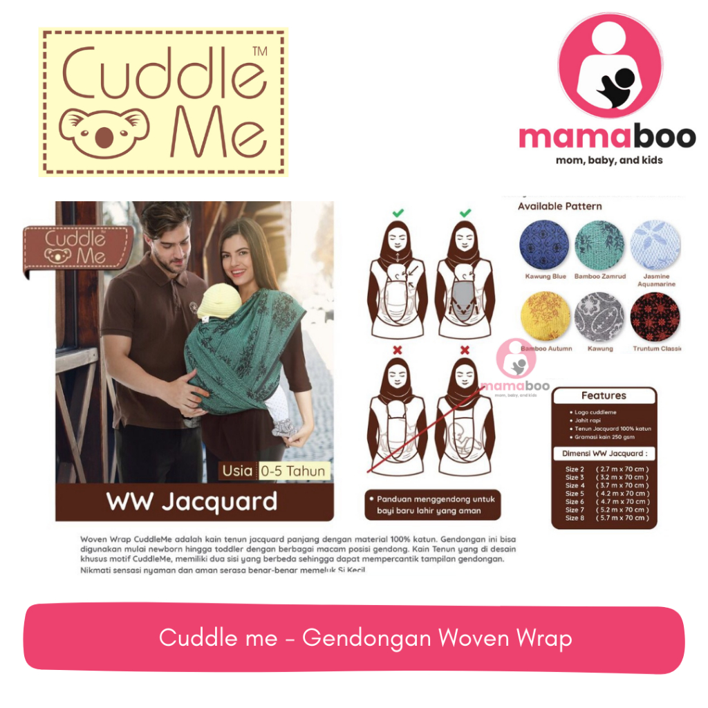 Cuddle me - Gendongan Woven Wrap
