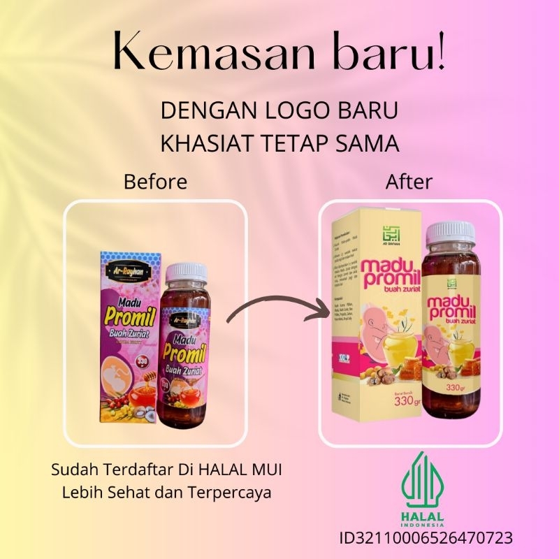 

Madu Promil Madu BuahZuriyat - Madu Subur / Penyubur Kandungan / Cepat Hamil / Serbuk Kurma Muda Ar Rayhan 330gram