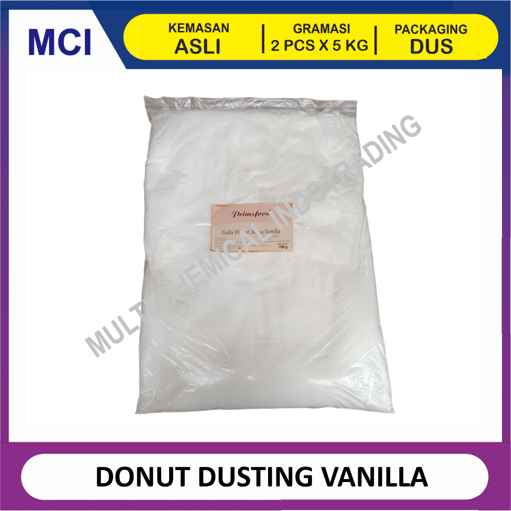 

PRIMSFOOD DONUT DUSTING GULA DONAT DINGIN VANILLA MINT VANILA 5 KG - 1 DUS 2 PCS