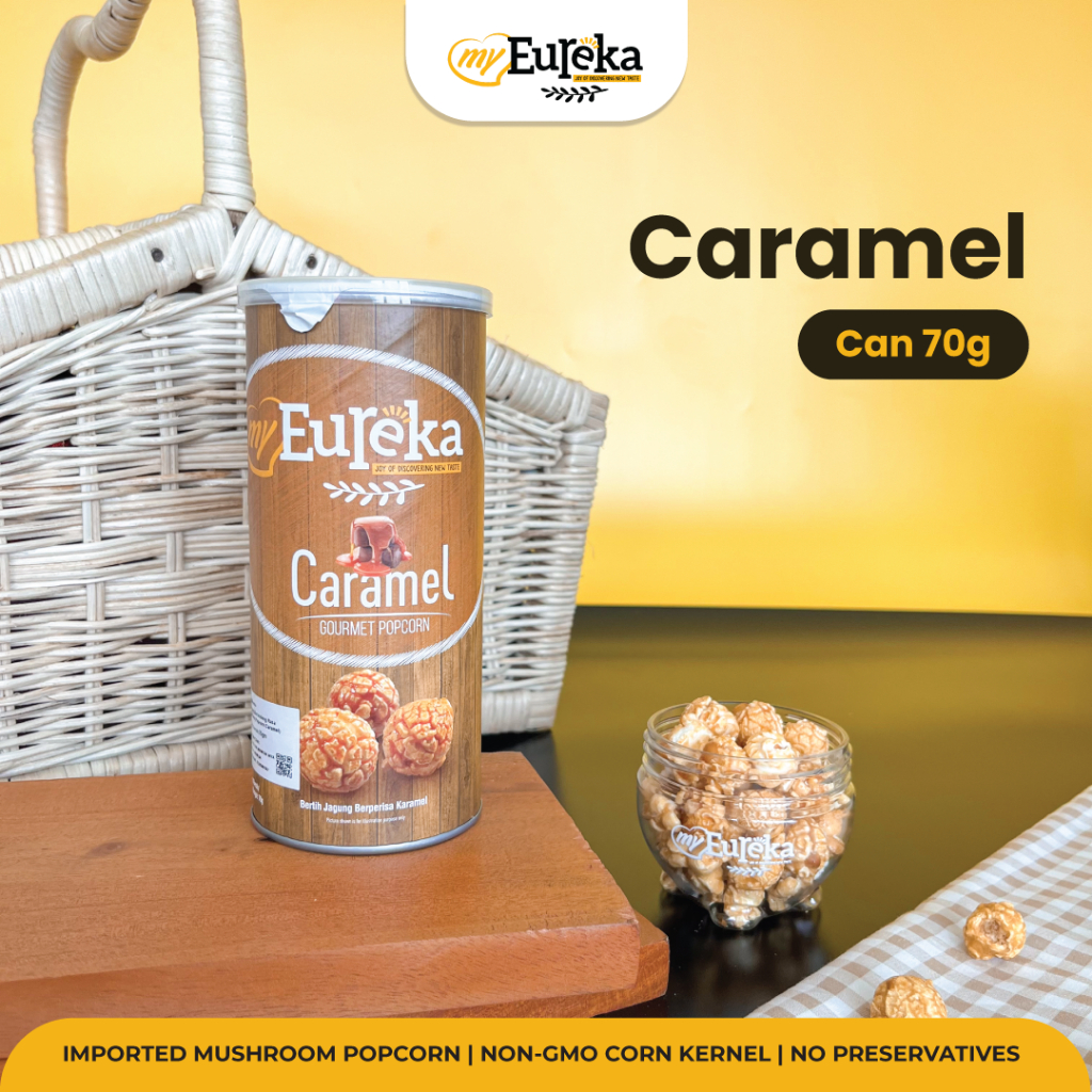 

Eureka Popcorn Caramel Can 70g | Snack Cemilan Impor
