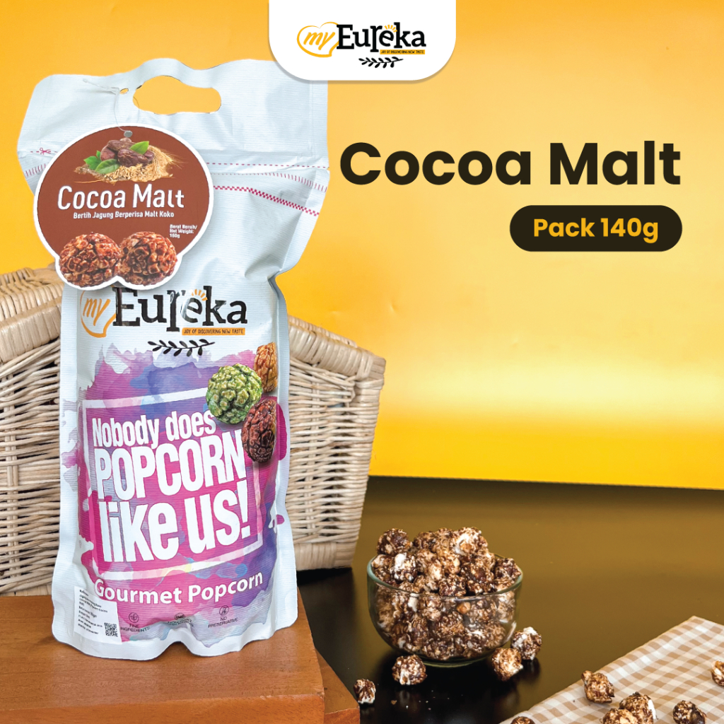 

Eureka Popcorn Cocoa Malt 140g | Snack Cemilan Impor