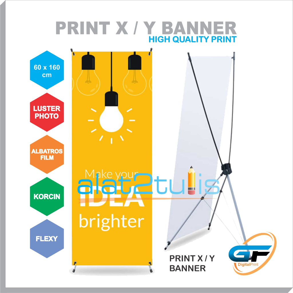 

X Banner 60 X 160 cm + Print | Cetak