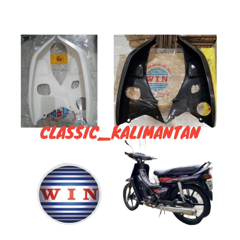 WIN - SAYAP DEPAN 1 SET KANAN KIRI WARNA HITAM PUTIHUNTUK MOTOR ASTREA GRAND IMPRESSA LEGENDA