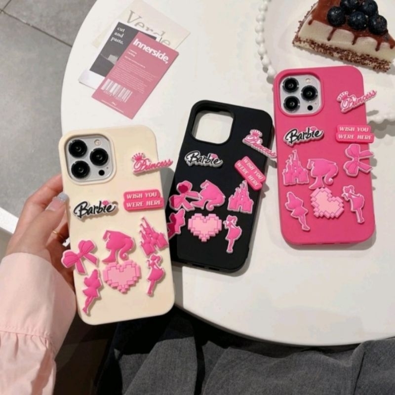 Casing Silikon Diy Mainan Lepas Barbie Lucu 3D Case Iphone 12 Pro Max 13 Pro Max 14 Pro 11