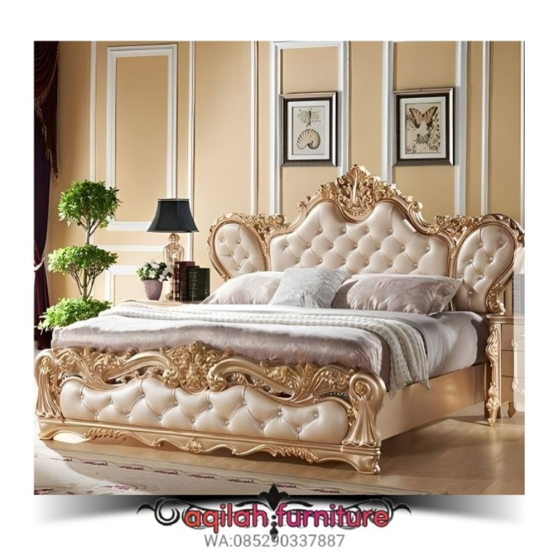 DIPAN KLASIK MODERN TEMPAT TIDUR KAYU JATI UKIRAN JEPARA DIPAN MEWAH