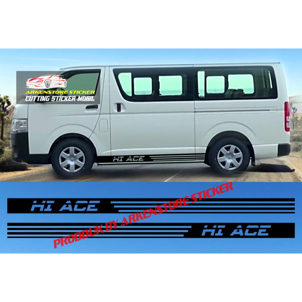 sticker stiker list mobil hiace cutting sticker toyota hiace