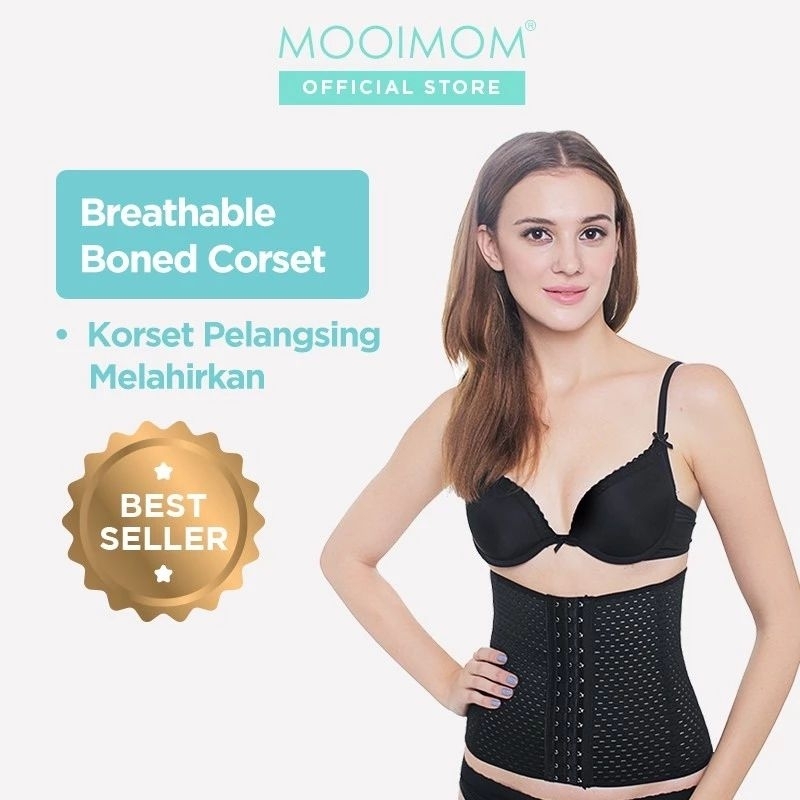 MOOIMOM Breathable Boned Corset | Korset Melahirkan | KORSET MURAH