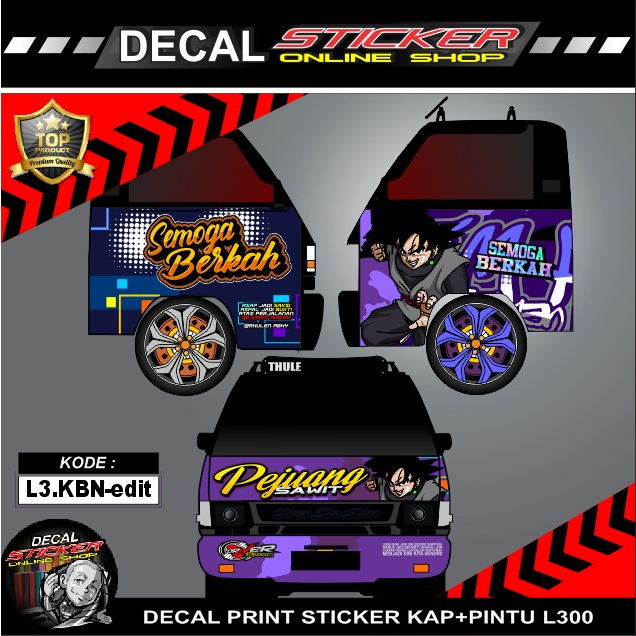 STIKER MOBIL L300-STIKER KABIN PICK UP L300 FREE CUSTOM