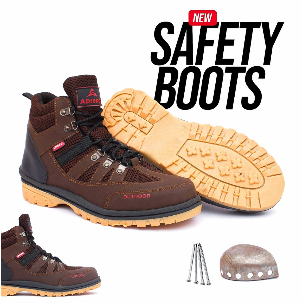 Adiero Sepatu Pria Buut Kerja Proyek Haiking