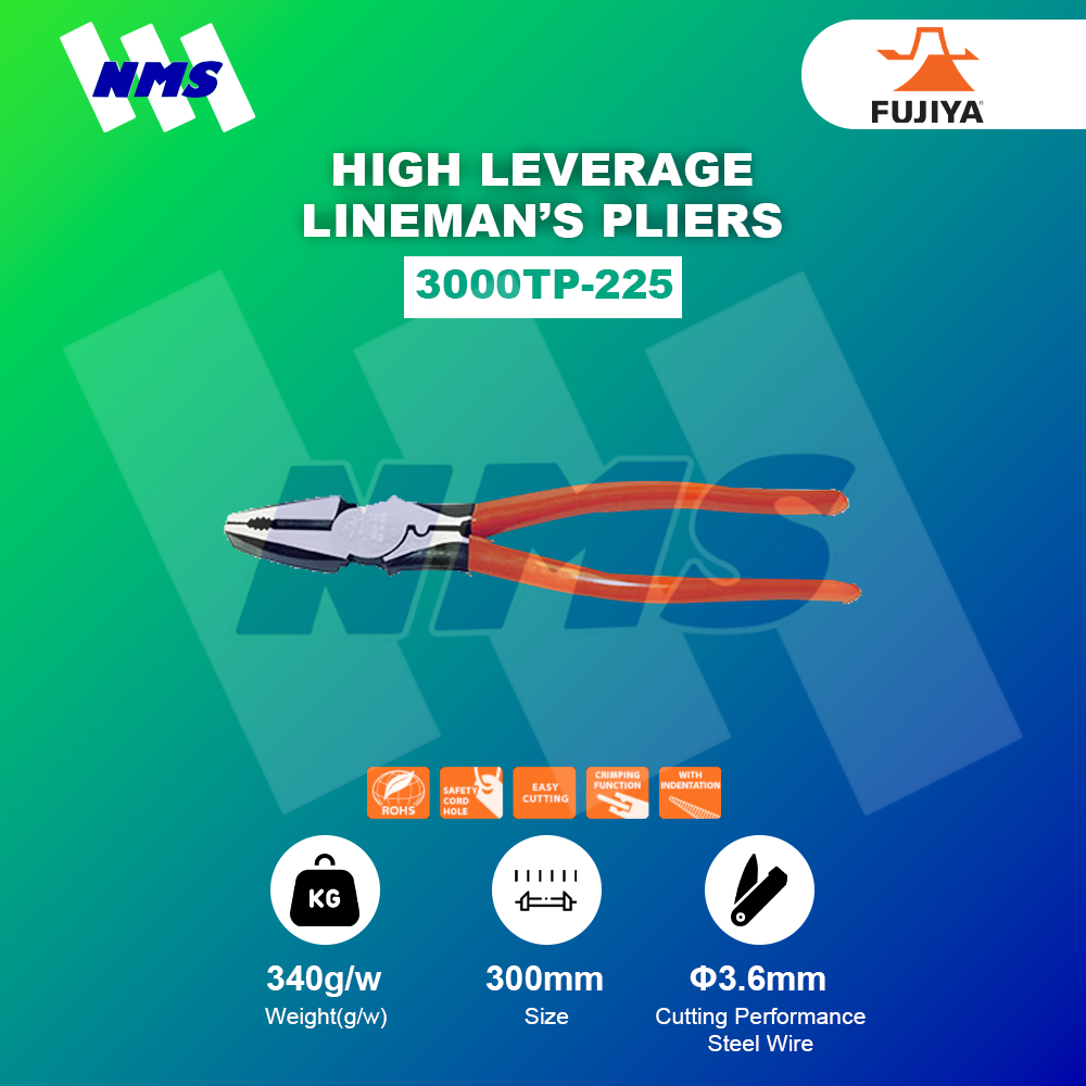 Tang Potong High Leverage Lineman's Pliers 9" 225mm 3000TP-225 FUJIYA