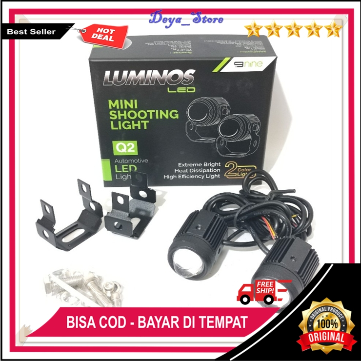 Lampu Tembak Laser Motor 30 Watt Luminos Led Q2 Original Lampu Tembak Tembus Kabut Universal 9Nine L