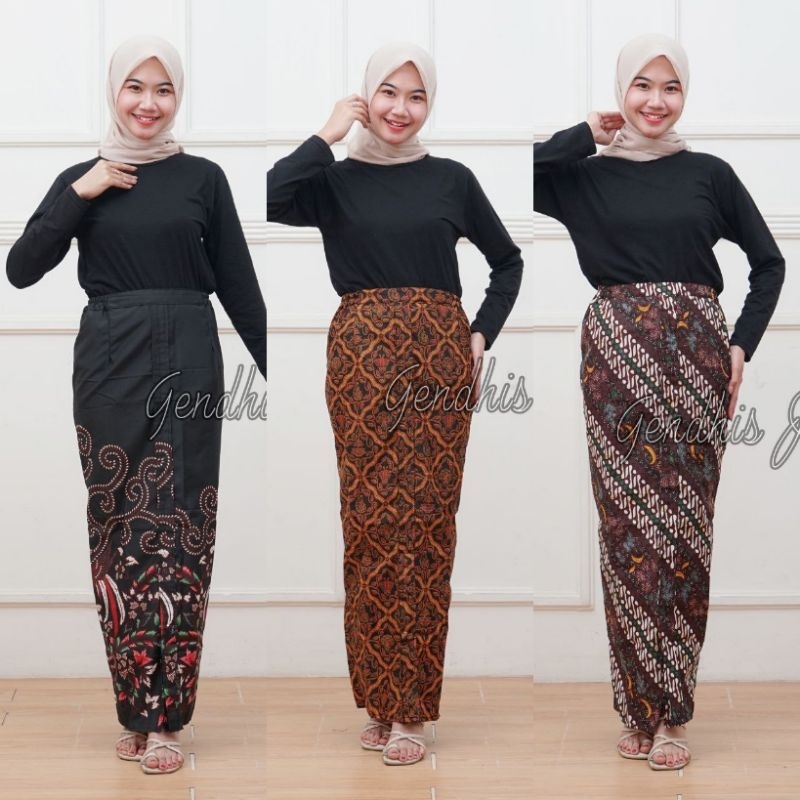 ROK BATIK WIRU SPAN PREMIUM M L XL XXL / ROK BATIK BAWAHAN