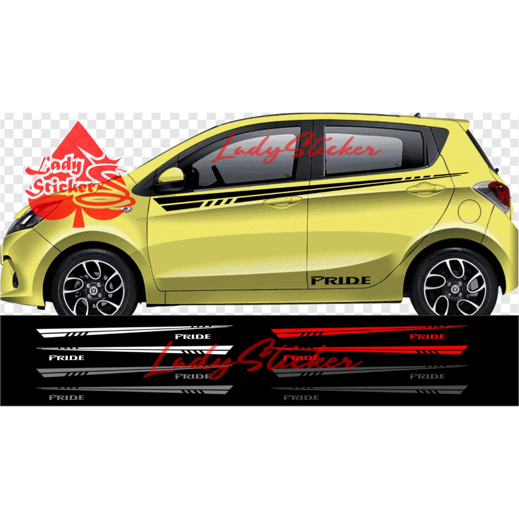 promo sticker mobil pride striping sticker mobil kia pride body samping