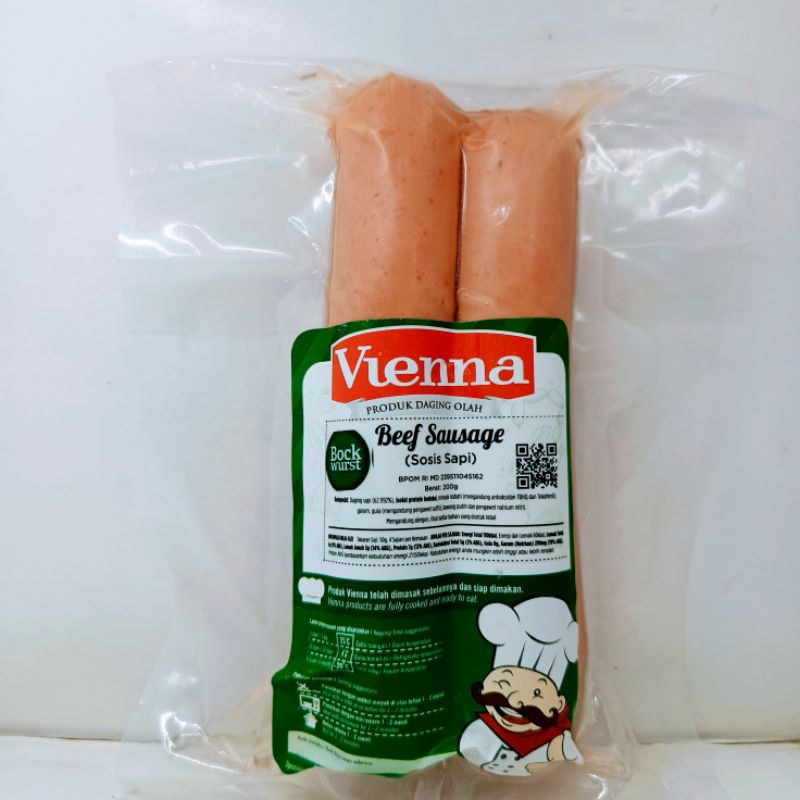 

Vienna Sosis Sapi Bockwurst 200 Gr