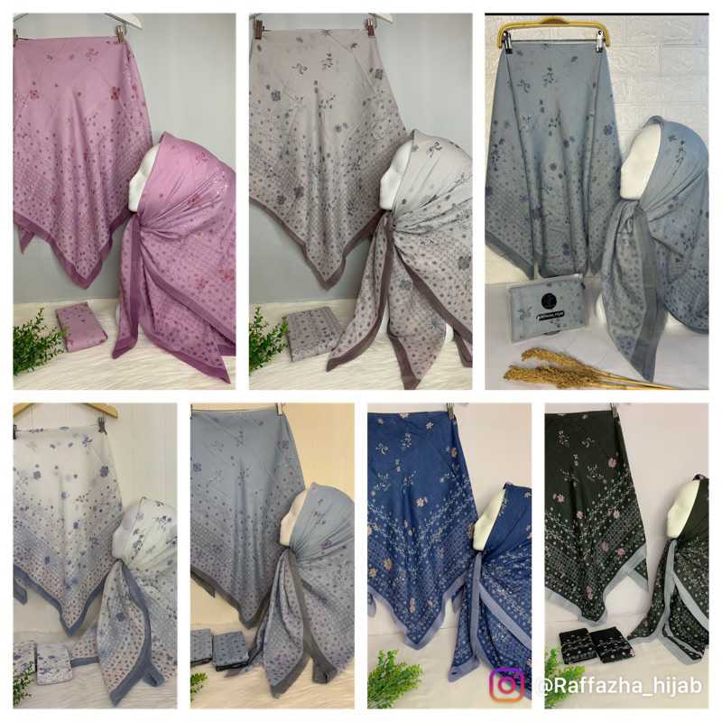 hijab printing,hijab segi empat,voal premium,voal motif FREE POUCH