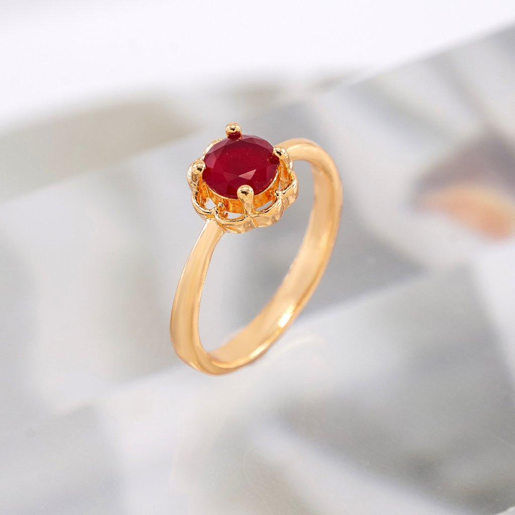 Termurah Hyl Jewelry 179J Cincin Titanium Wanita Emas Muda Anti Karat Asli Silver Emas Couple Dewasa