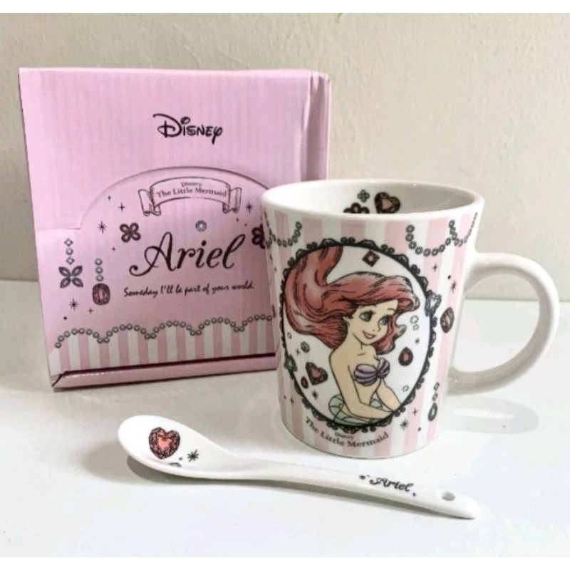 mug gelas minum little mermaid princess ariel