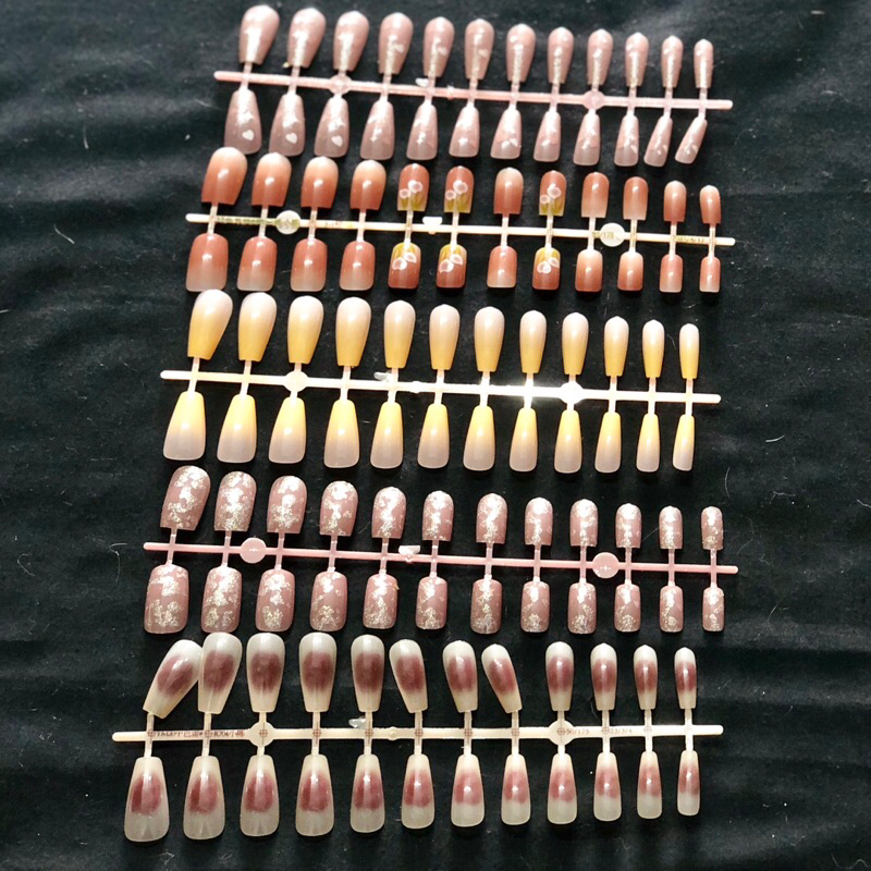 Kuku palsu 24 pcs lucu instant nail art fake nails akrilik kuku palsu sticker kuku palsu nail art fa