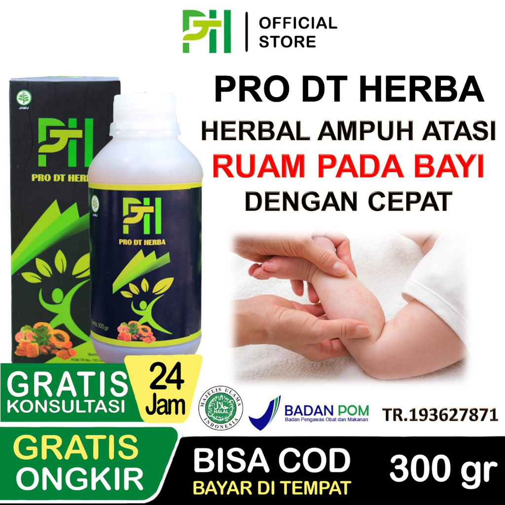 Obat ruam kulit bayi leher popok paling ampuh pro dt herba bpom original