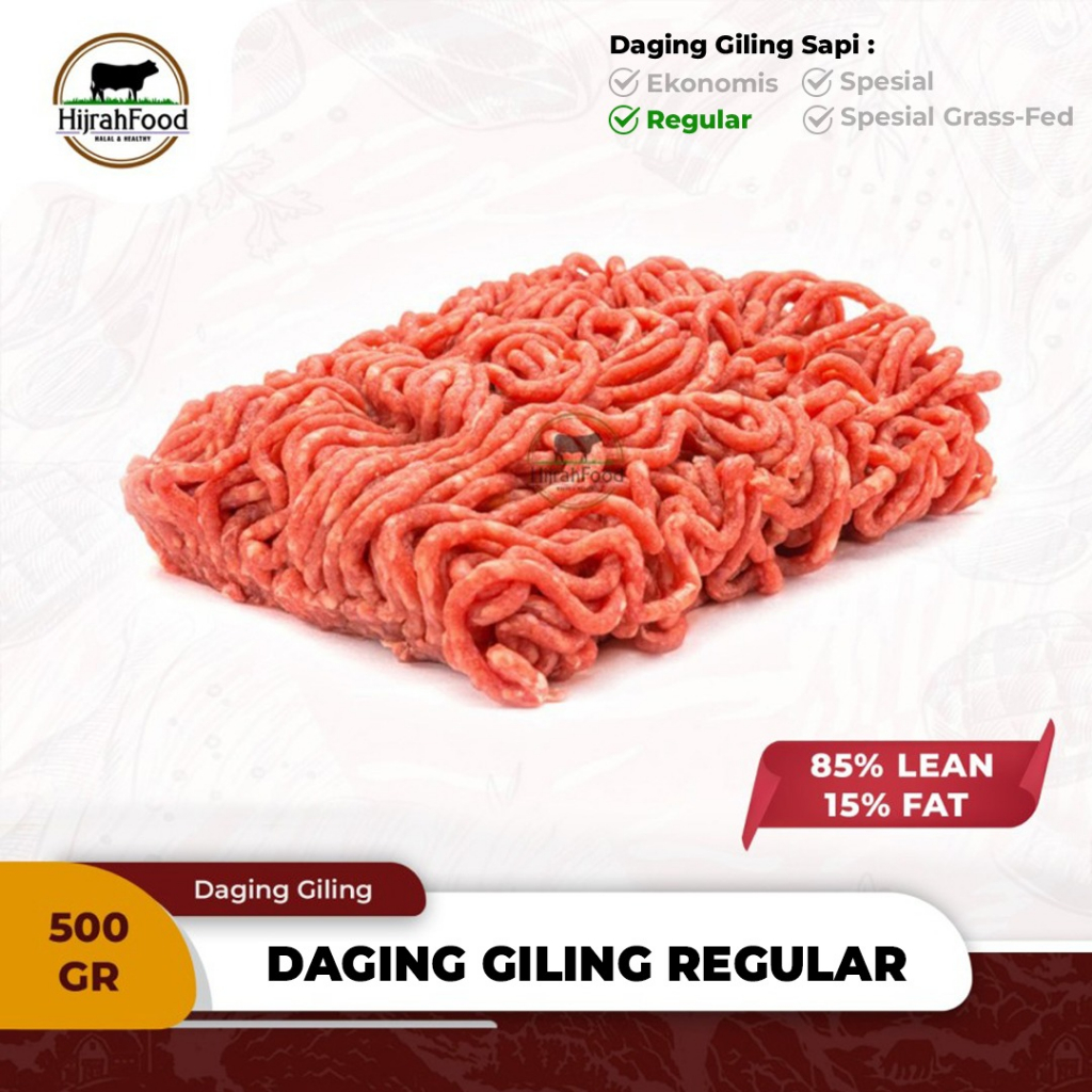 

Hijrahfood Daging Giling Sapi | Minced Ground Beef - REGULAR - Pilih Varian